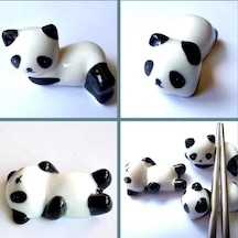 Omeniv 3 Adet Chopstick Standı Sushi Panda Japon Porselen