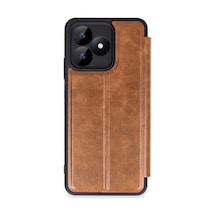 Newface Realme Note 50 4g Kılıf Flip Cover - Taba Taba