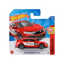 Hot Wheels 2018 Honda Civic Type R - Hw Then And Now Kırmızı 1/64 Diecast Model Araba Çok Renkli