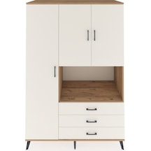 Kronos Dolap 6 Raflı 3 Çekmeceli 3 Kapaklı 132x59x195 Çam-ayt... Çam