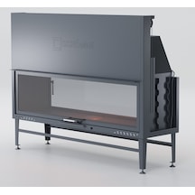 Schömne Elegance Asansörlü Tünel Çelik Şömine Haznesi 180 Lik