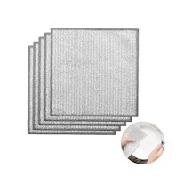 Bulaşık Ovma Ovalama Yanmış Yağ Ağır Kir Bezi Teli Telli Bez - 20x20 Cm. - 5 Adetlik Paket