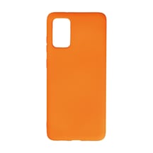 Samsung Galaxy Uyumlu S20 Plus Kılıf Nano İçi Kadife Silikon - Turuncu Bz8683140264192