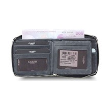 Guard Antik Siyah Hakiki Deri Tam Fermuarlı Yatay Mini Cüzdan // Xd-226 Diğer