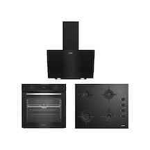 Altus ALA 322 B - 159 DB - 510 B Turbo Siyah Cam Ankastre Set