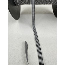 1 Cm Çizgili Şerit-5 Metre-beyaz/siyah
