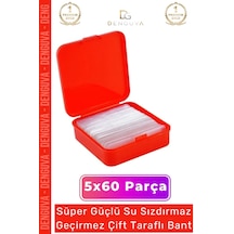 Süper Güçlü Yapışkan Kolay Çıkarılabilir Çok Amaçlı 60 Parça Çift Taraflı Şeffaf Bant 5 Adet