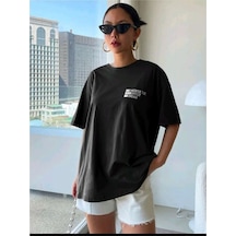 Medinenur Cherish Time Effect Baskılı Unisex Tshirt Siyah