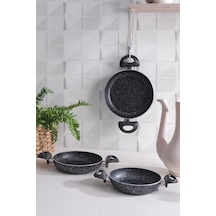 Sanat Sahan Seti Granit 3lü Sahan Tavası 18-20-22 Cm