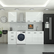 185 Cm Mutfak Dolabı Beyaz Mdf Kapak Tezgah Dahil Yrkn185 97 Beyaz