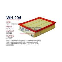 WUNDER WH204 HAVA FİLTRESİ - BMW E34 530i - 540i - E39 535i - 540