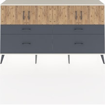 Arges Konsol 2 Raflı 4 Çekmeceli 4 Kapaklı 176x30x99 Aytaşı-çam/a Aytaşı-çam/antrasit