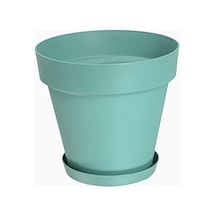 Dekoratif Yalı Saksı, Drenaj Aparatı İle 37 Cm Yeşil Renk