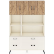 Arges Dolap 8 Raflı 4 Çekmeceli 3 Kapaklı 132x30x195 Aytaşı-ç... Aytaşı