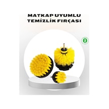 3 Lü Matkap Ucu Fırça Seti Derinlemesine Temizlik, Tüm Yüzeylerle Uyumlu