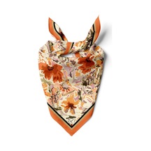 Orange Flower Desen Bandana/fular Çok Renkli