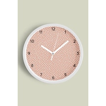 Modern Tasarım Duvar Saati - 25cm - Önü Camlı Beyaz Kasa - Sessiz Mekanizma-jh0333 Beyaz