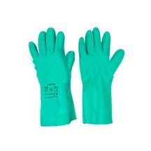 5 Çift Junıor 33cm Yeşil Nitril Asit Eldiven