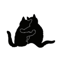 Arkadaş Kediler Sticker 20 X 14 Cm