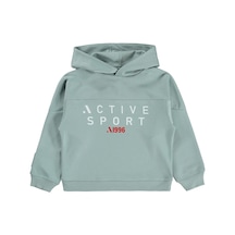 Civil Boys Aktıve Baskıl Kapşonlu 6-9 Yaş Sweatshirt - Yeşil Mint