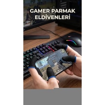 Oyuncu Eldiveni 4'lü Set Konforlu Parmaklık Hassasiyetle Tasarlanmış Çok Renkli