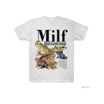Tarzsokak Milf Man I Love Frogs T-shirt Erkekler Kadınlar Için % 100% Pamuklu T Shirt 3xs-3xl Üstleri J Beyaz