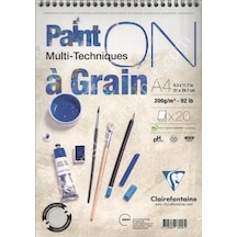Paint - On À Grain Albüm - 200gr A4 20yaprak Kısa Kenarı Spiralli