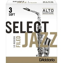 D'addario Select Jazz Alto Saxophone Filed Reeds 3s - Soft - Rsf1