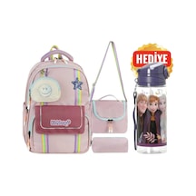 Kidsbag Okul Çantası + Beslenme Çantası + Kalemlik + Para Cüzdanı 2 Turuncu