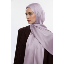 Mizalle & Yaqa Özel Saten Dokulu Lavanta Rengi Şal Lavanta