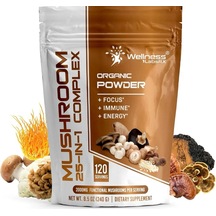 Wellness Mushroom 25 In 1 Complex -organic Powder - Focus - Immune - Energy 2000mg - 120 Servis Wellness Mushroom 25 In 1 Complex -organic Powder - Focus - Immune - Energy 2000mg - 120 Servis