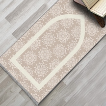Evaşk Namazlık Dokuma Halı Kaymaz Muslumana Seccade 80 x 130 BEJ EVAŞK608E80