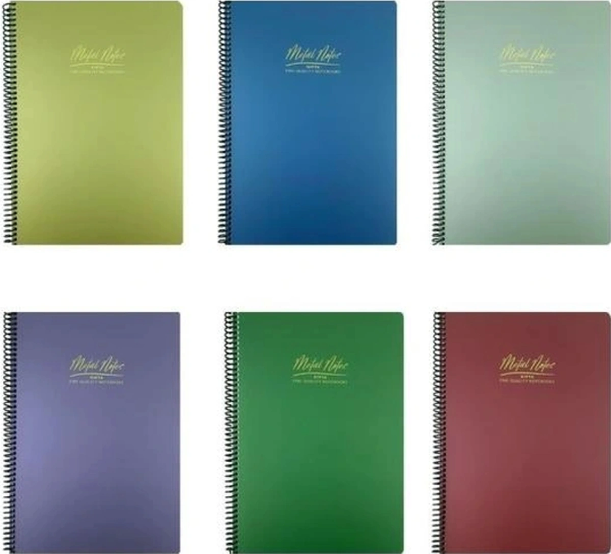 Metal Notes Spiralli Pp Kapak 17x24 80yp. Çizgili Defter