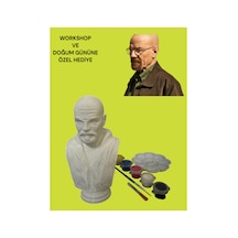 3d Walter White Bust Breaking Bad Figür Boyama Seti - Kendin Boya Hobi Ve Etkinlik Seti - Akrilik Boya + 2 Fırça