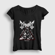 Presmono Kadın Darkness Mayhem T-shirt Siyah