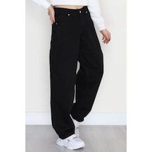 Modi Baggy Kot Pantolon Siyah - 31158.2059. Altın - Siyah