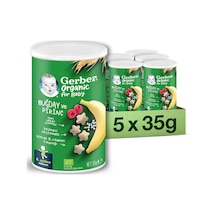 Organik Pirinçli, Buğdaylı, Muzlu Ve Ahududulu Bebek Atıştırmalığı 35 G X 5 Diğer