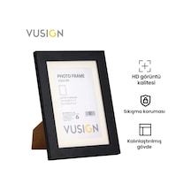 Vusıgn Vs652-bk Mdf Fotoğraf Çerçevesi 15x20 Cm Siyah Masaüstü Ve Duvar Askılı Çerçeve