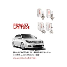 Renault Latitude 2014 Model Ön Uzun-kısa 4 Lü Far Ampülü Takımı