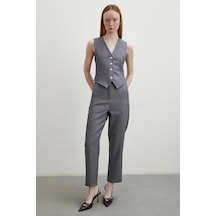 Never More Önü Pensli Skinny Kumaş Pantolon Antirasit Antirasit Antrasit
