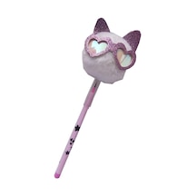 Peluş Kedi Gözlüklü Figürlü Yumurtlayan Kalem