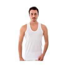 12 Adet Seher 0001 Erkek Askılı Penye Atlet Beyaz