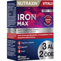 Nutraxin Iron Max Takviye Edici Gıda 90 Tablet - 3 Al 2 Öde