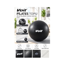 25 cm Mini Pilates Topu Yoga Fitness Egzersiz ve Denge Topu Şişirme Pipeti Dahil Siyah