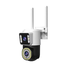 4mp Yoosee Çift Lens Ip Kamera - Wıfı Açık Otomatik İzleme, Su Geçirmez Kablosuz Güvenlik Ev Kamerası, Renkli Gece Görüş Lisinya Beyaz