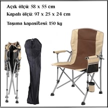 Uyguna-yakala Kahve/kum - 140kg Taşıma Kapasitesi Katlanabilir Kamp Sandalyesi -19a-bs Çok Renkli