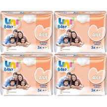 Uni Baby Islak Havlu Mendil Aile 52 Yaprak 12 Li Set 4pk 3 Islak Mendil
