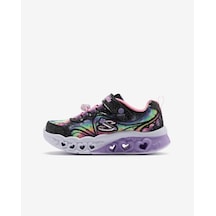 Skechers Flutter Heart Lights - Groovy Swirl Büyük Kız Çocuk Siyah Işıklı Spor Ayakkabı 303253l Bkpk Siyah