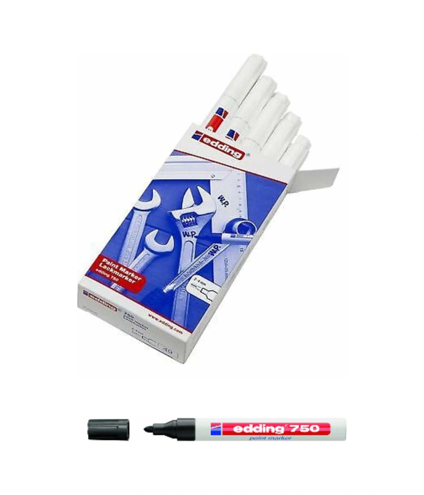 Markör Dekor Boya Yuvarlak Uçlu 2-4 Mm Siyah 750 - 10'lu Paket