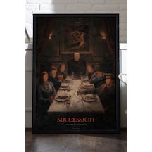 Succession Siyah Ahşap Çerçeveli Poster, Dekoratif Dizi Duvar Tablosu